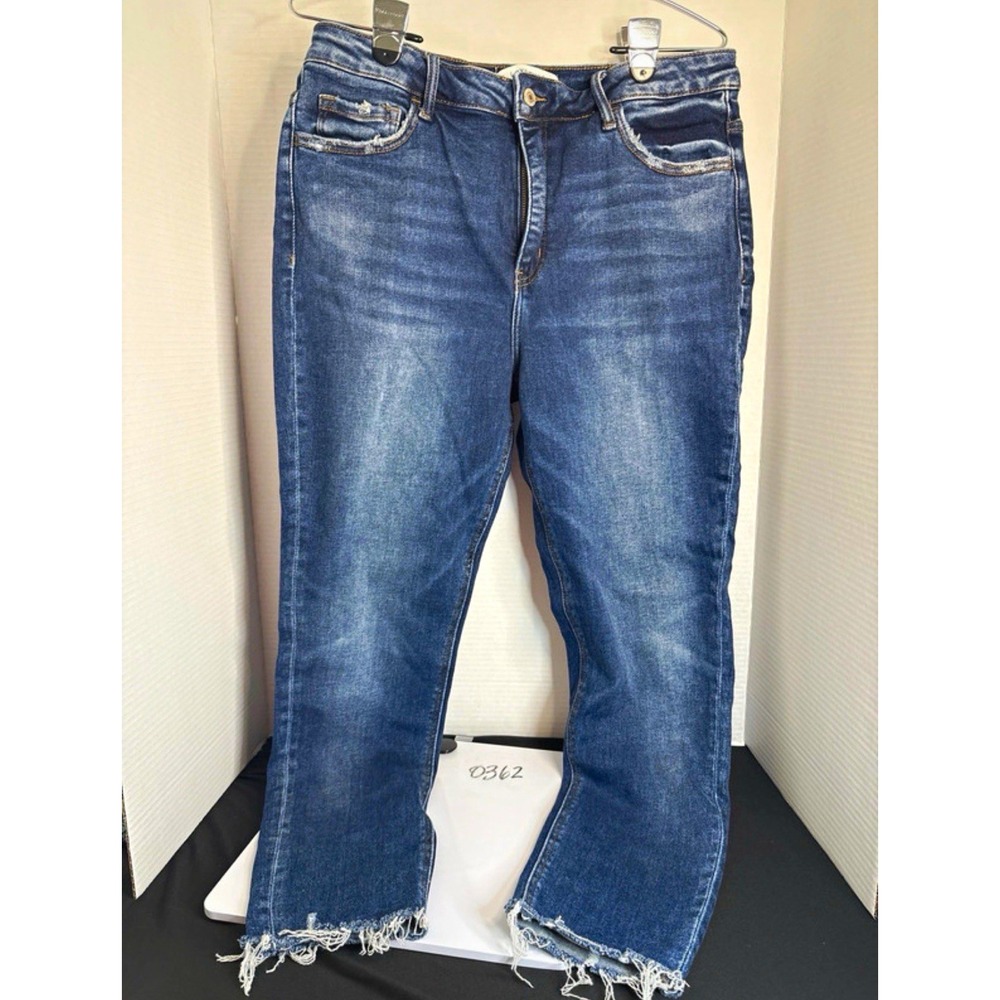 Lovervet by Vervet Women's 32 Skinny High Rise Medium Wash Distressed